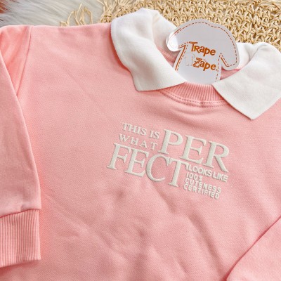 Conj. Casaco de Moletom com Gola Polo Perfect e Calça Legging Losangos - Rosa